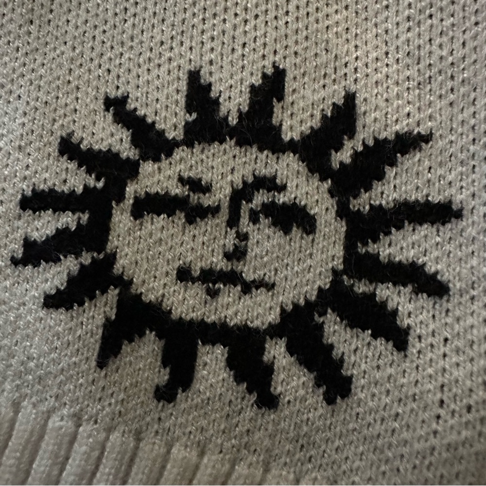 Urban Outfitters White and Gold Sun Sweater Vest, Retro, Y2K inspired, SZ S - Picture 2 of 4